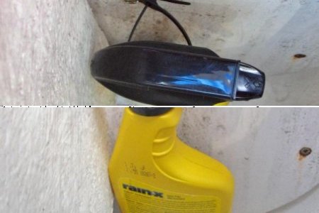 Rain-X or Other Spray Container Stowage