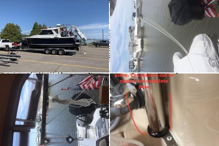 Gala 8'10" weaver Davits and Garhauer marine motor davit