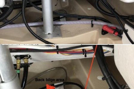 Water in aft bilge in my R27 Outboard model
