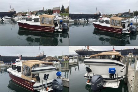 Carrying TakaCat 300 on swim deck.