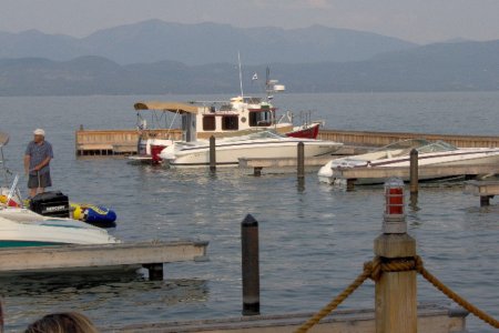 Tight quarters for Lucky Fin at Lakeside