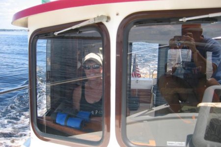 21 Cathy at helm