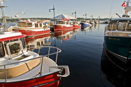 Line up on the breakwater