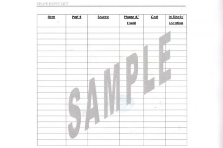 Spare Parts Log015