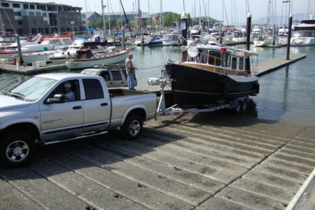 17 May: At the launch ramp - almost in the water