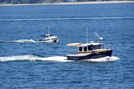 Langley June 2010 R-Matey escorted into Langley Marina (2)
