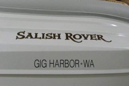 Dinghy's name put on today 4/21/11