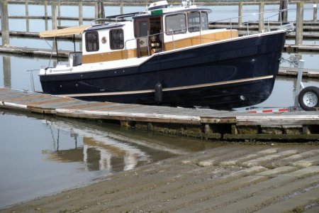 Hopes she doesn't sink! going in for sea trial