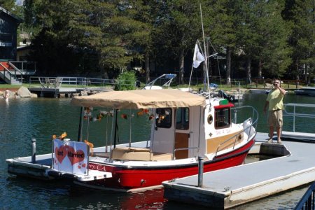 Just Married Tug at Lake Tahoe