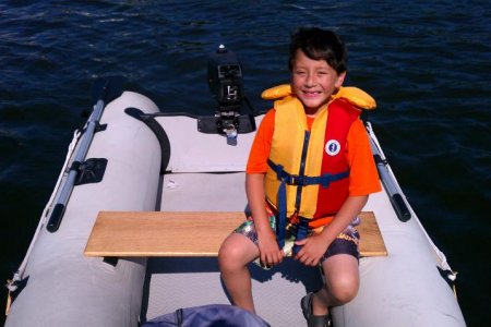 A man and his dinghy.