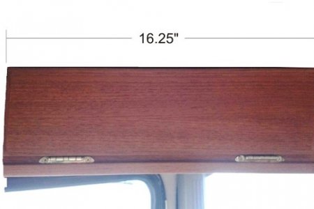 Port upper shelf door dimensions