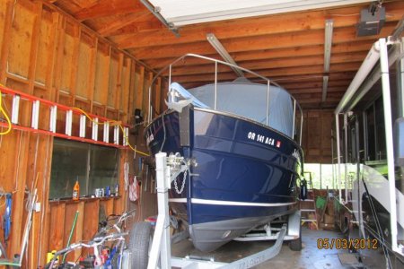 Boat in storage