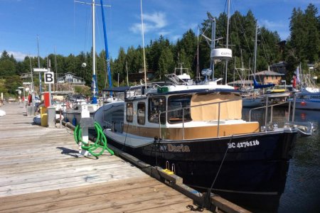 Daria docked in Lund Harbour