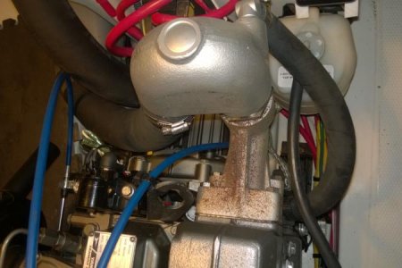 exhaust elbow reinstalled