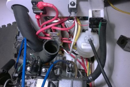 an exhaust elbow goes here