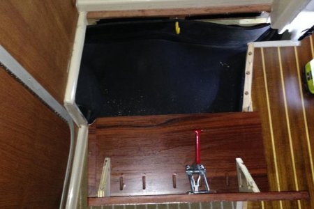 O1. engine access through removable stair & riser