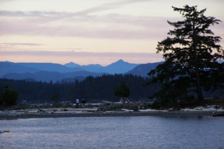 Rebecca Spit view of Desolation Sound mts.