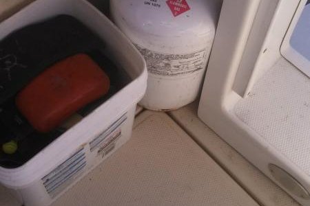 propane tank in place