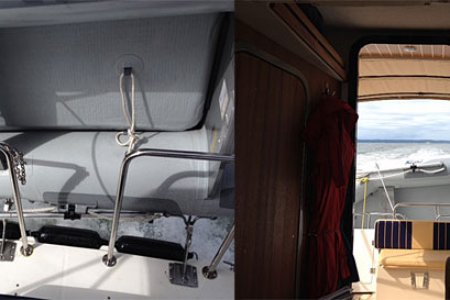 Dinghy mounted with Weaver Davits
