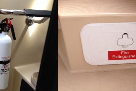 Fire extinguisher storage