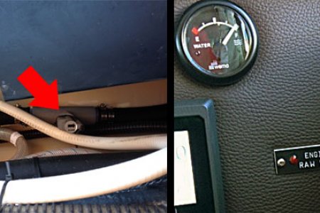 Raw water alarm sensor
