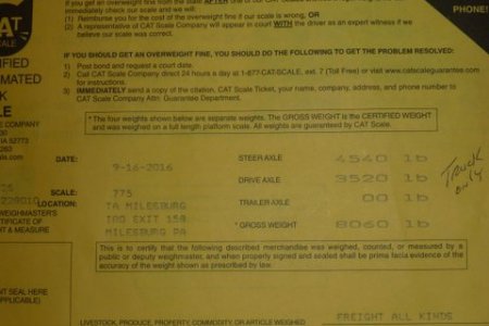 Certified weight slips
