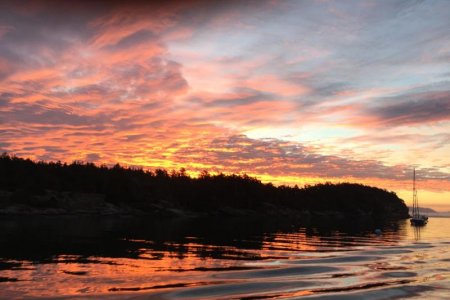 Sucia Sunrise on our last morning in the Islands this Summer