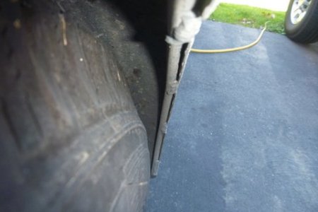 Trailer stuff 3/8 rod welded to the outside of fender just inside of the edge to prevent cracking especially on the curved areas