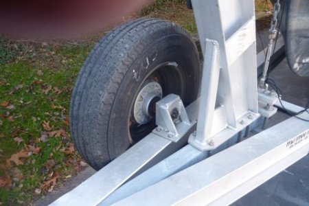 Trailer Stuff Spare tire with complete hub and spindle with bearings