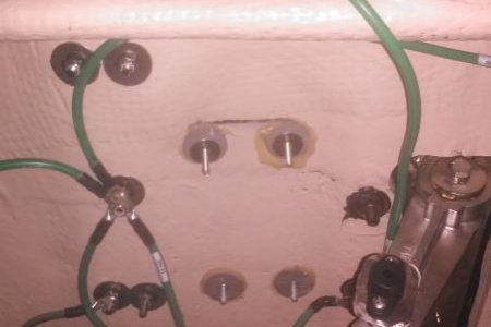 rudder indicator mounting studs