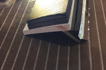 View of 45 degree cut in starboard insert