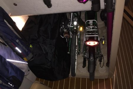 Folding bike storage