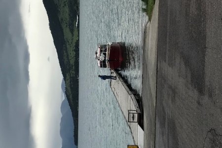 Ominous looking day for launch on Flathead  Lake