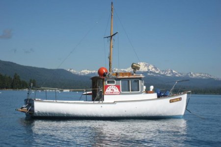 On Lake Almanor...with Mt Lassen in background