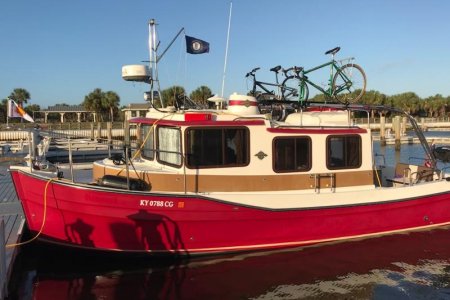 Boat portrait with bikes