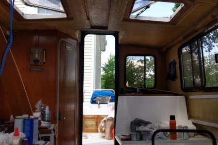 Stripped to the fiberglass