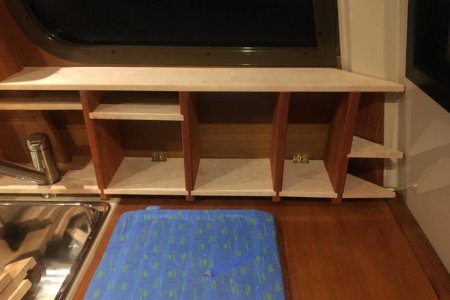 Galley shelf - initial installation
