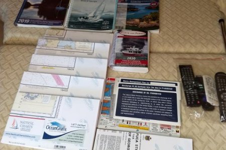 for sale MS Betty travel books and charts
