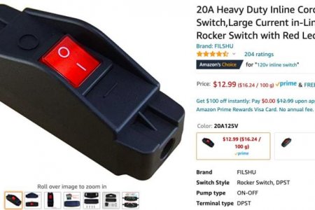 12 Volt in line switch