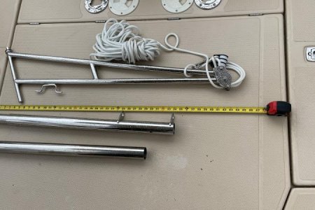 Crane parts with tape measure
