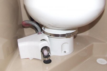 Toilet base - inlet hose to toilet