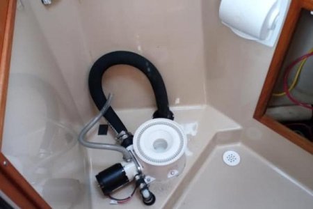 Toilet base - plumbing complete