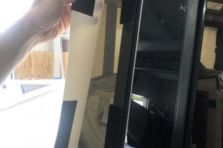 Velcro attached to plastic sheeting