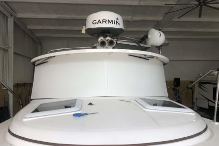 Front photo of installed shield