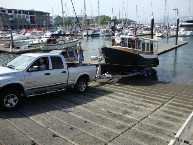 17 May: At the launch ramp - almost in the water