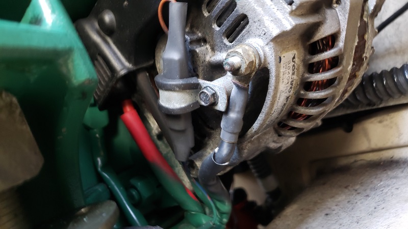 Alternator from aft