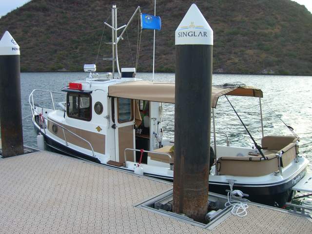 Bettie on the dock