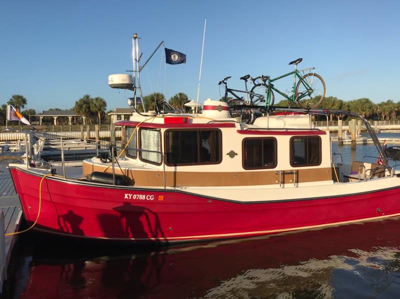 Boat portrait with bikes