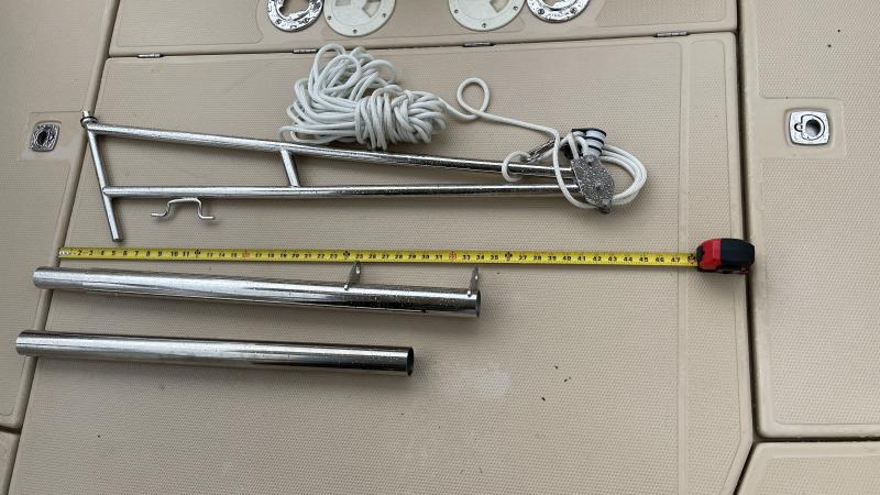 Crane parts with tape measure