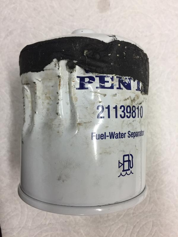 Crushed filter shows how tight is was.